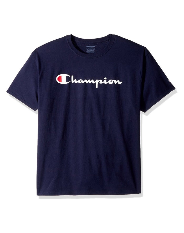 Champion Cotton Script Logo T-Shirt Meisjes - Donkerblauw - Belgie 2905VQUNZ